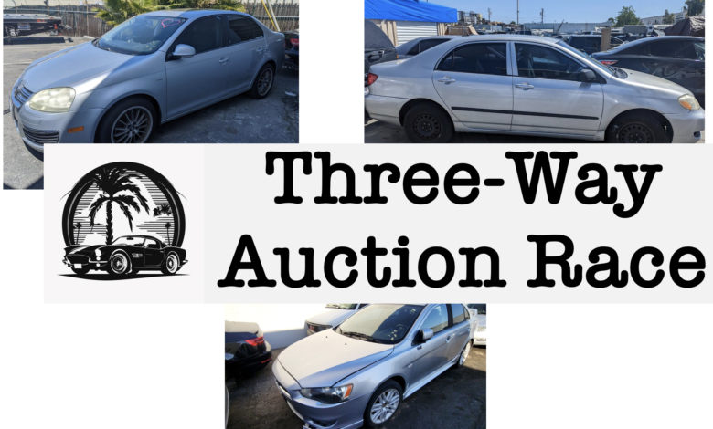 three way auction race